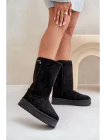 Vysoké Sněhule Na Platformě Big Star OO274895 Černé