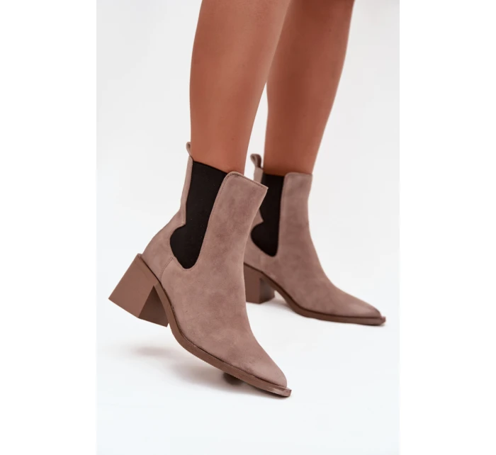 Boty na podpatku model 222524 Step in style Boty na podpatku model 222524 Step in style