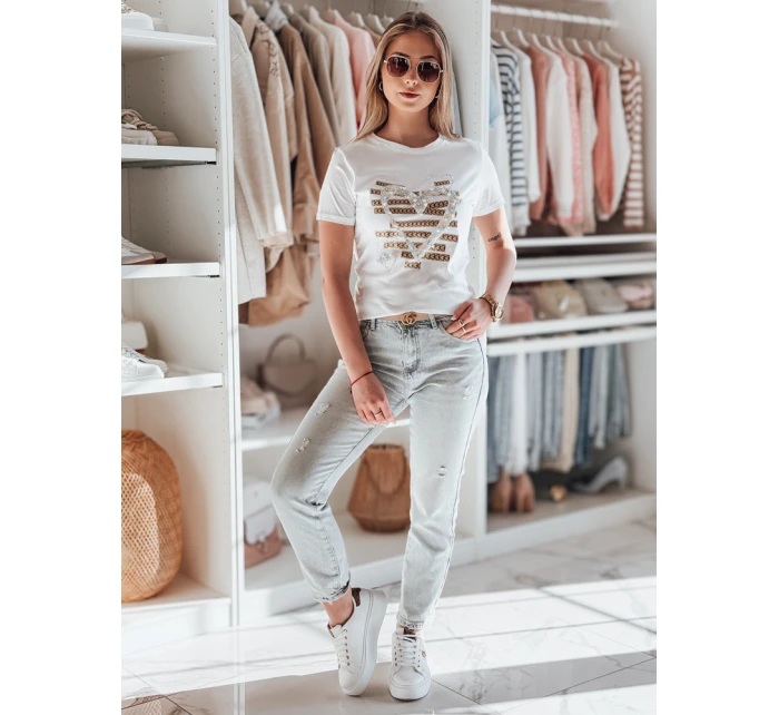 Dámské tričko se srdcem MARISS bílé FashionStreet RY2739