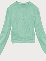 Dámská mátová krátká mikina (8B938-61)