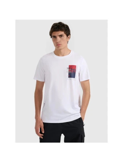 Pánské tričko s potiskem 4F 4FRAW25TTSHM3256-10S