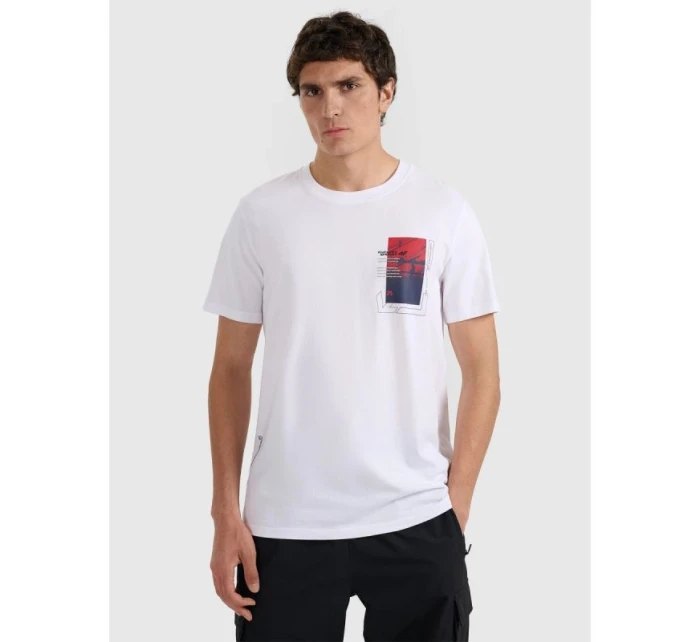 Pánské tričko s potiskem 4F 4FRAW25TTSHM3256-10S