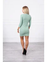 Šaty s ozdobnými knoflíky tmavě mátové Šaty s ozdobnými knoflíky tmavě mátové