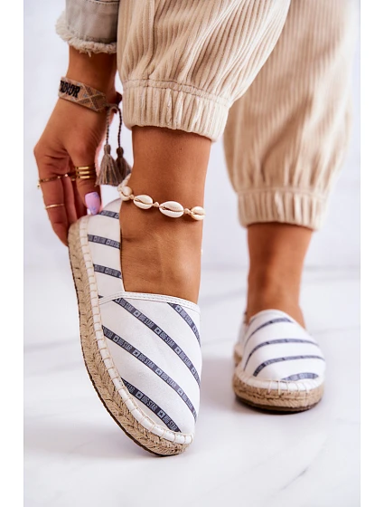 Dámské klasické espadrilky Big Star model 21580313 Bílé - Big Star Shoes Dámské klasické espadrilky Big Star model 21580313 Bílé - Big Star Shoes