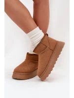 Dámské Sněhule Na Platformě Zateplené Kožíškem Camel model 21705239 - Boto Dámské Sněhule Na Platformě Zateplené Kožíškem Camel model 21705239 - Boto