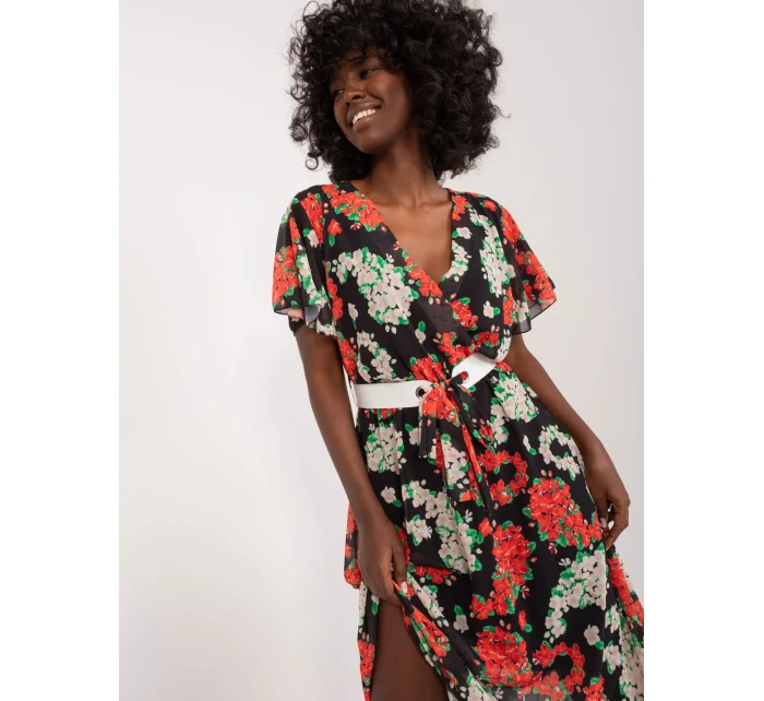 Sukienka DHJ SK model 20105257 czarno czerwony - FPrice