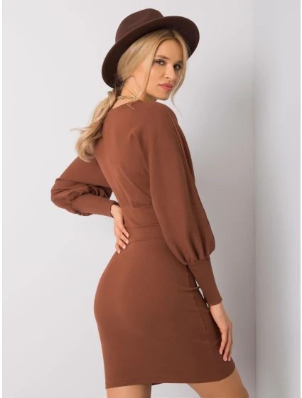 Šaty RV SK 6079.65 tmavě hnědé Šaty RV SK 6079.65 tmavě hnědé