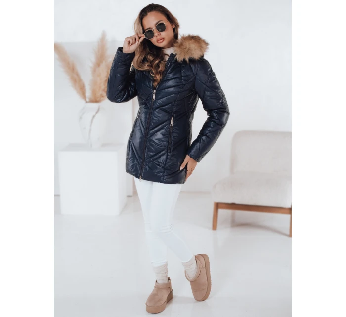 Dámská prošívaná zimní bunda SOLARIS navy blue FashionStreet TY4009