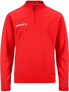 Craft Teamwear Evolve 2.0 Half Zip Jr Dětská tréninková bunda s 1/4 zipem 82.4764 bright red