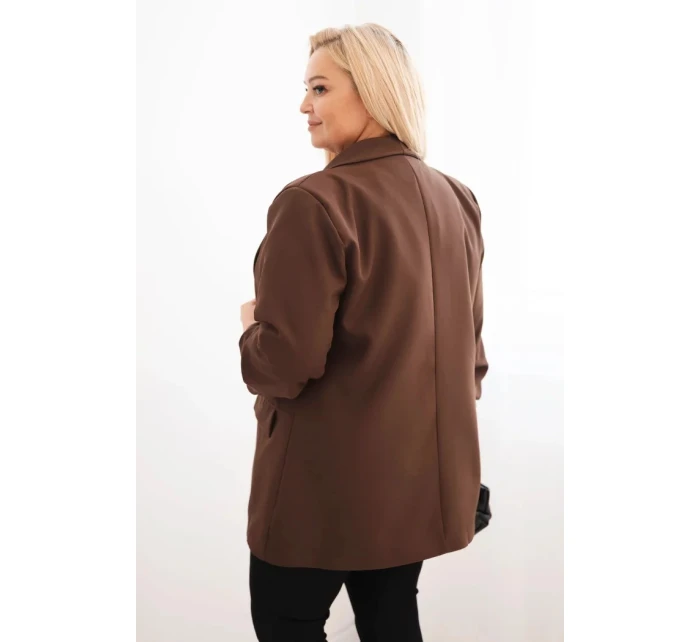 Dámská elegance Plus Size hnědá