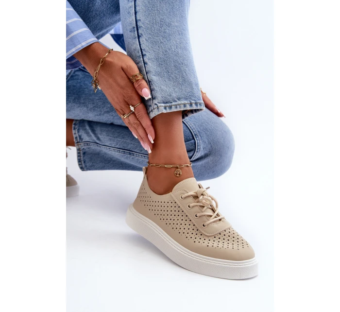 Průchozí Tenisky Na Platformě Beige Tanvi Průchozí Tenisky Na Platformě Beige Tanvi