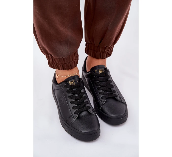 Nízké Dámské Tenisky Z Eko Kůže Big Star NN274576 Černé Nízké Dámské Tenisky Z Eko Kůže Big Star NN274576 Černé