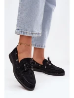 Dámské semišové mokasíny Big Star RR274948 Černé Dámské semišové mokasíny Big Star RR274948 Černé
