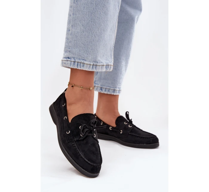 Dámské semišové mokasíny Big Star RR274948 Černé Dámské semišové mokasíny Big Star RR274948 Černé
