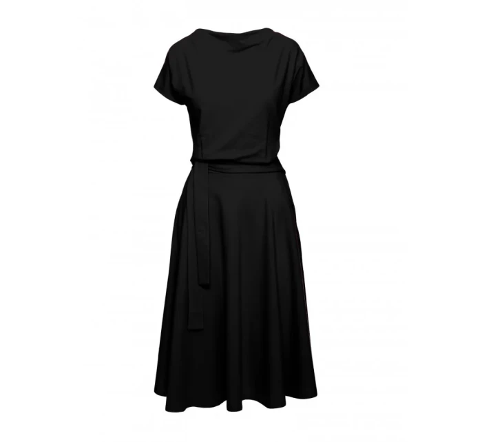 B067 Rozšířené šaty - černé B067 Rozšířené šaty - černé