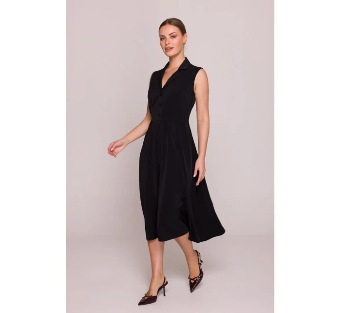 Košilové šaty ve střihu černé model 21154756 - STYLOVE