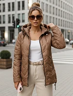 Dámská přechodná bunda TY5608 hnědá - FashionStreet