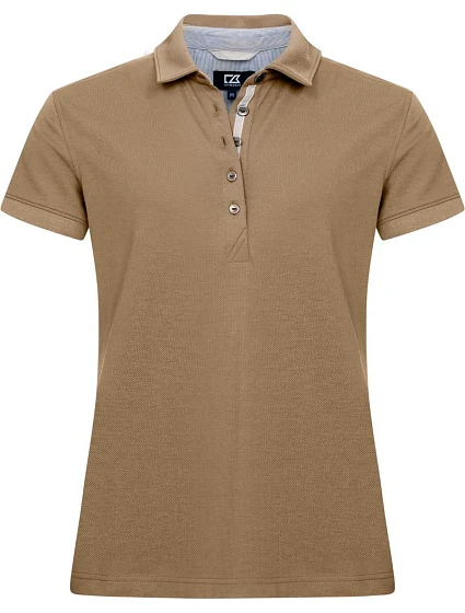 Cutter & Buck Advantage Premium Polo W Dámské piqué polo 68.4421 khaki Cutter & Buck Advantage Premium Polo W Dámské piqué polo 68.4421 khaki