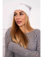 Paris fleecová čepice K213 bílá+šedá Paris fleecová čepice K213 bílá+šedá