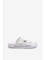 Lehké Pěnové Dámské Žabky S Sponami Big Star NN274A751 Bílé Lehké Pěnové Dámské Žabky S Sponami Big Star NN274A751 Bílé