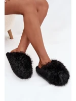 Kožešinové dámské pantofle černé model 21709082 - Boto Kožešinové dámské pantofle černé model 21709082 - Boto