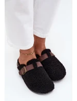 Dámské pantofle s beránčím kožíškem Černé Lorivine Dámské pantofle s beránčím kožíškem Černé Lorivine