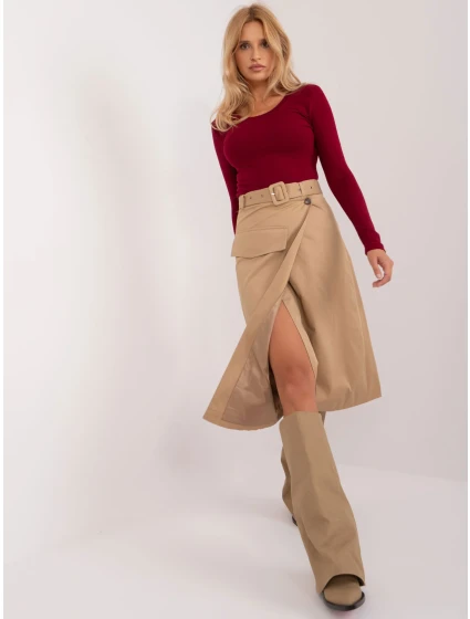 Spódnica EM SD model 19648737 camelowy - FPrice