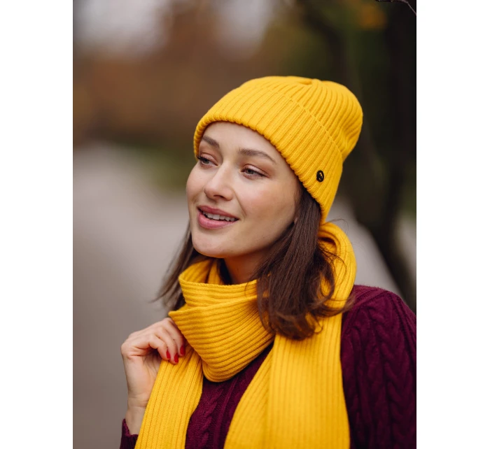 Dámský set šály a čepice Vuch Rowdy Set Yellow