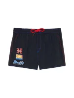Pánské koupací kraťasy - 00SXLI-0QEAM-900 - černá/červená - Diesel