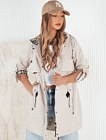Dámská přechodná bunda parka VERDU ecru FashionStreet TY4228