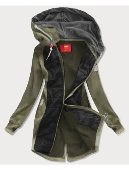 dlouhá dámská mikina s kapucí model 15817364 - LHD