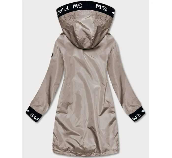 Tenká béžová dámská bunda s ozdobnou lemovkou (B8145-12) Tenká béžová dámská bunda s ozdobnou lemovkou (B8145-12)