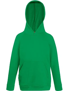 Fruit of the Loom Kids Lightweight Hooded Sweat Dětská mikina s kapucí 16.2009 kelly green