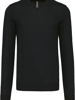 K Pánský svetr s výstřihem do V 20.K black model 22431450 - Kariban