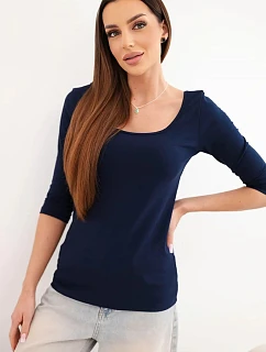 Halenka s kulatým výstřihem granátová