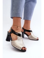 Dámské sandály na podpatku z eko kůže model 21658503 - Boto