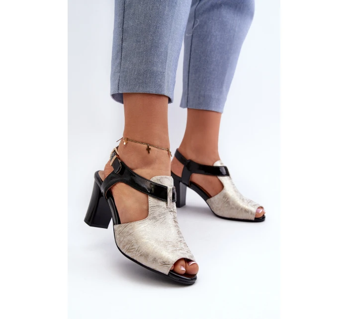 Dámské sandály na podpatku z eko kůže model 21658503 - Boto