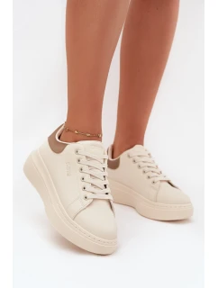 Dámské sneakersy na platformě Big Star SS274246 světle béžové