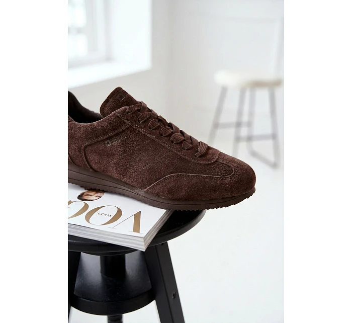 Tenisky z přírodního semiše Big Star model 22074727 Čokoládové - Big Star Shoes