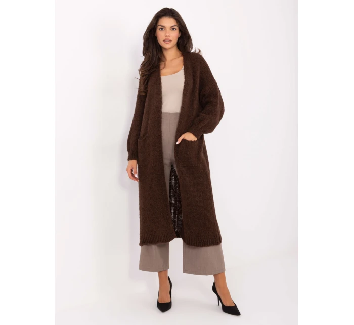 Sweter MI SW model 21393016 ciemny brązowy - FPrice Sweter MI SW model 21393016 ciemny brązowy - FPrice