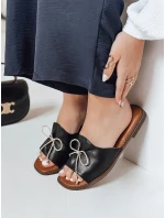 Dámské žabky s mašlí KISSBOW black FashionStreet ZY0756