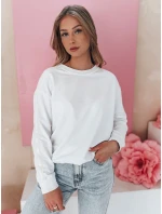 Dámská jednobarevná mikina LUMIVIA bílá FashionStreet BY1372