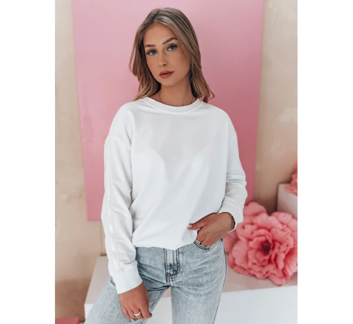 Dámská jednobarevná mikina LUMIVIA bílá FashionStreet BY1372