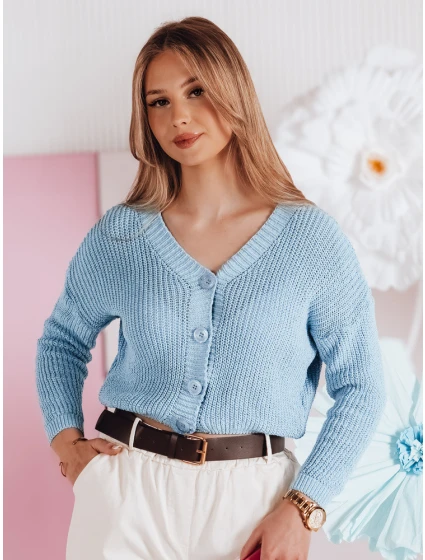 dámský oversize žebrovaný modrý Dstreet model 21986107 - FashionStreet dámský oversize žebrovaný modrý Dstreet model 21986107 - FashionStreet