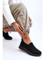 Dámské textilní nazouvací tenisky černé Adiora Dámské textilní nazouvací tenisky černé Adiora