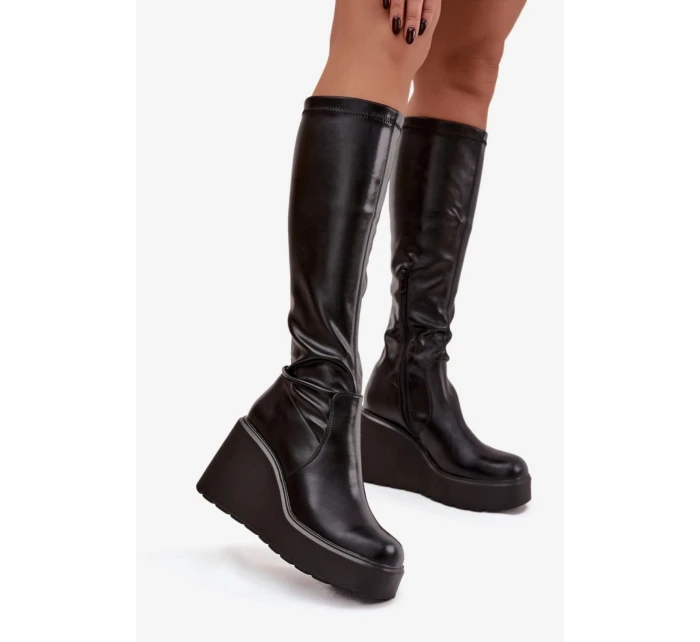 Kozačky na klínech  model 220718 Step in style