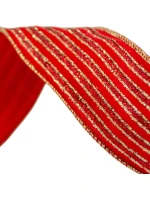 ZLATÝ PÁSEK 6,3 cmx3 m ČERVENÝ