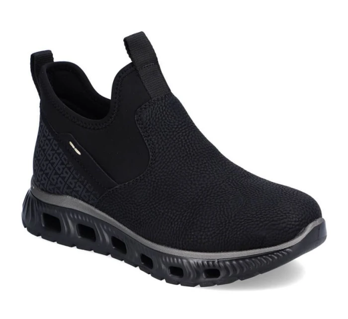 Rieker W RKR616 černá nazouvací pohodlná kotníková obuv