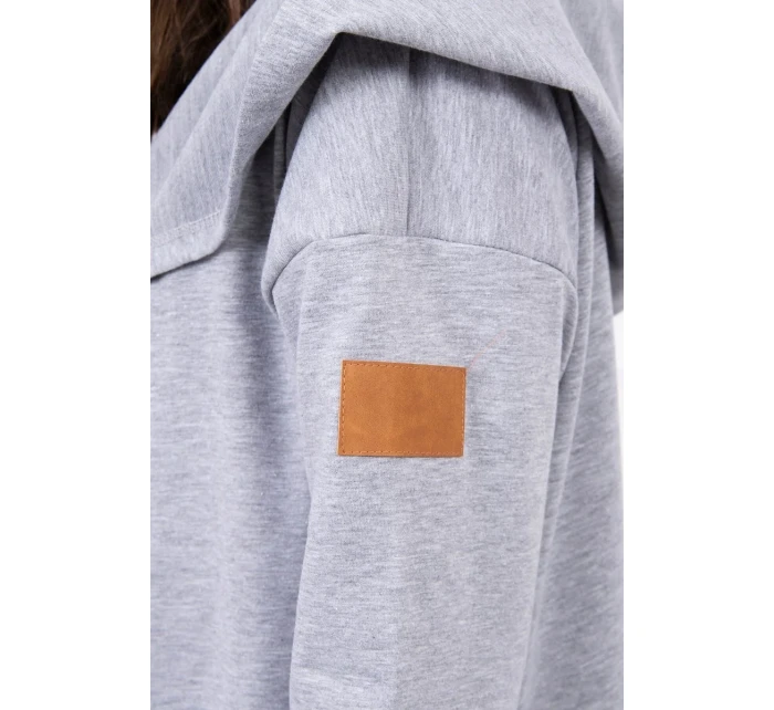 Dlouhá pláštěnka s kapucí šedá