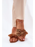 Ploché Dámské Pantofle S Mašlí Camel model 21688578 - Boto Ploché Dámské Pantofle S Mašlí Camel model 21688578 - Boto